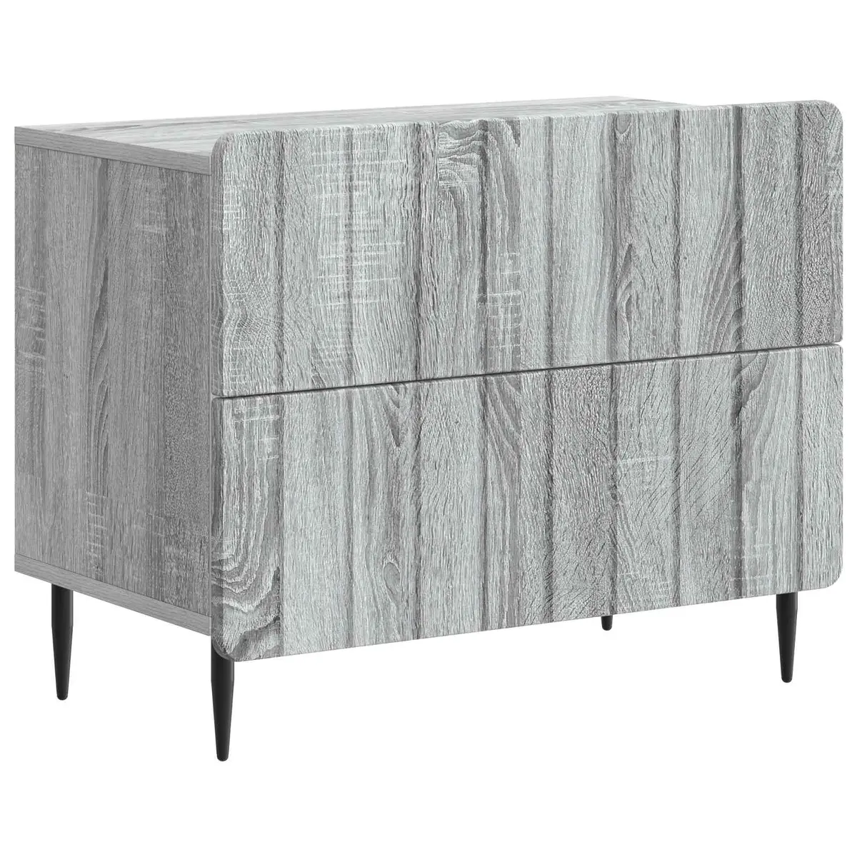 vidaXL Nattbordskap Grå sonoma 62 x 34,5 x 49,5 cm Konstruert tre