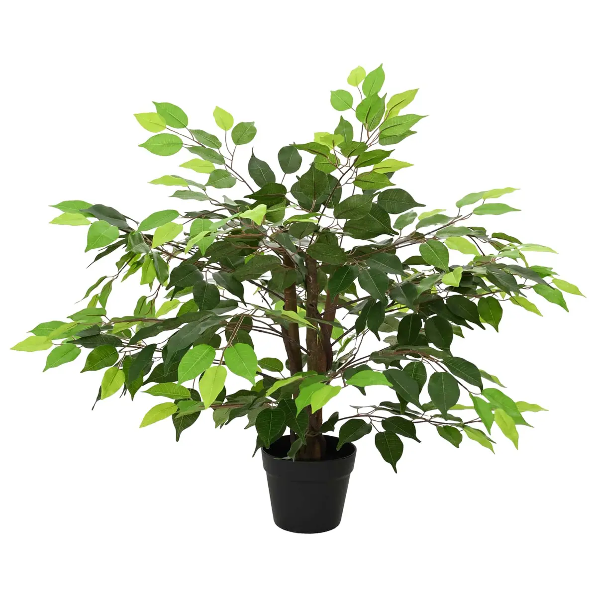 vidaXL Kunstig Ficusplante Grønn 73 x 16 x 60 cm Stoff og Tre