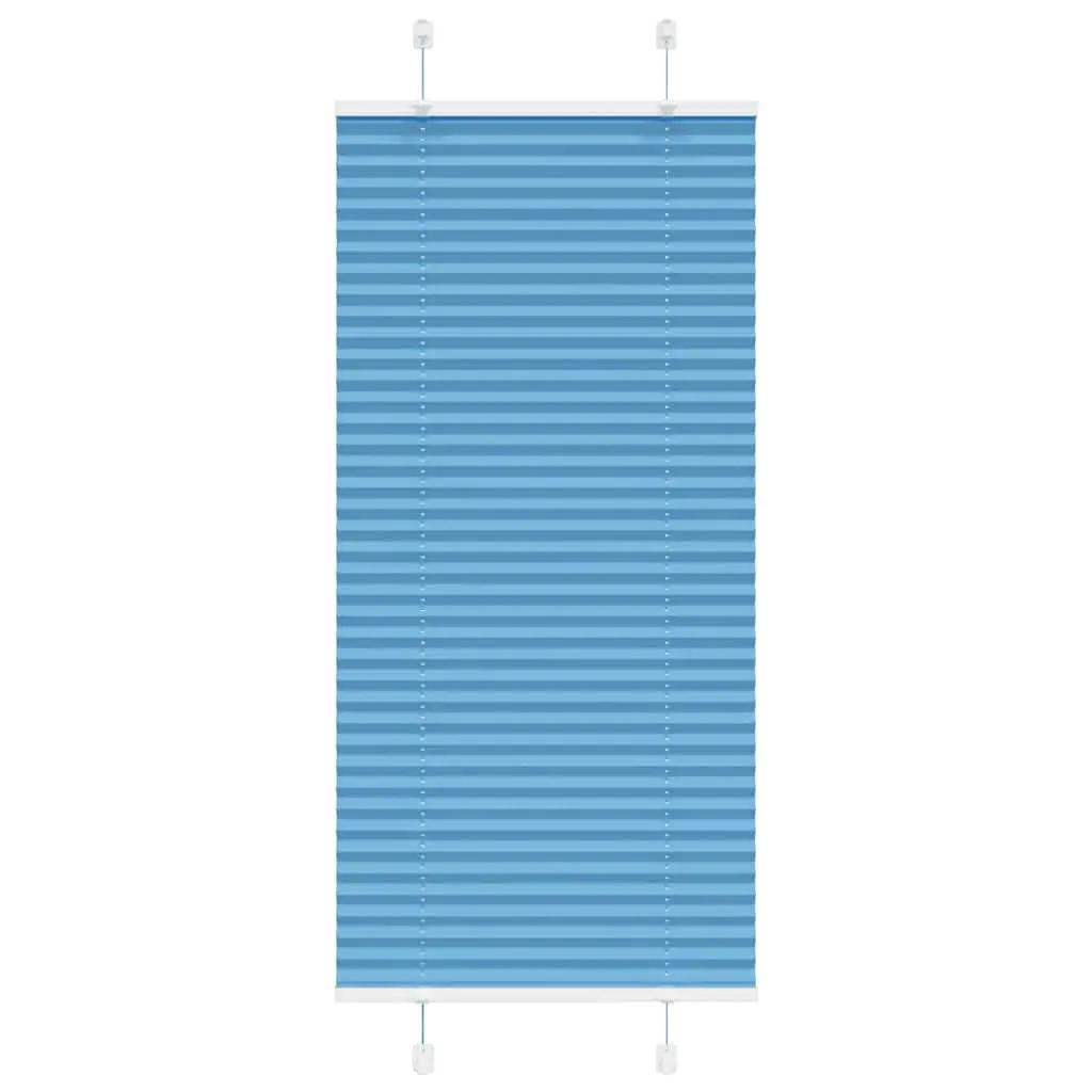 vidaXL Plisségardin Blå 60x150 cm Stoff Bredde 59,4 cm Polyester
