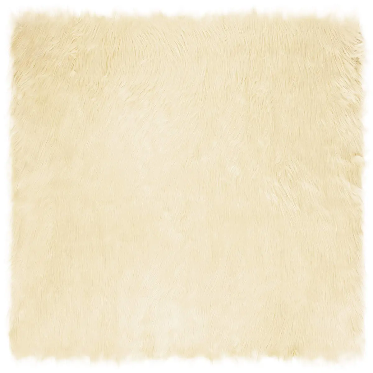 vidaXL Fusk saueskinnteppe TAFALLA Krem 200 x 200 cm Polyester