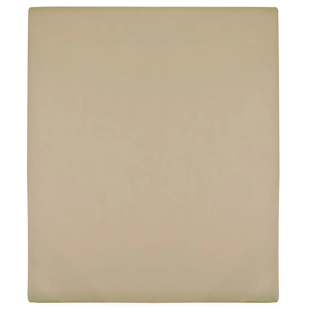 vidaXL Jerseylaken 2 stk gråbrun 180x200 cm bomull