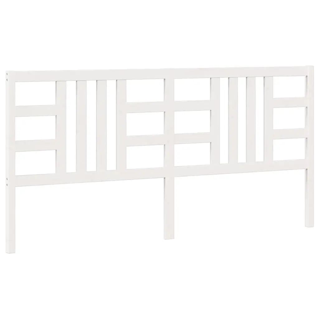 vidaXL Sengegavl hvit 206x4x100 cm heltre furu