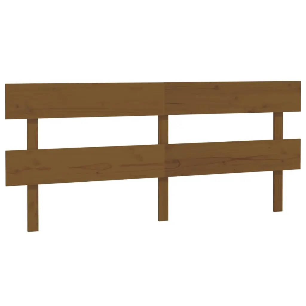 vidaXL Sengegavl honningbrun 184x3x81 cm heltre furu