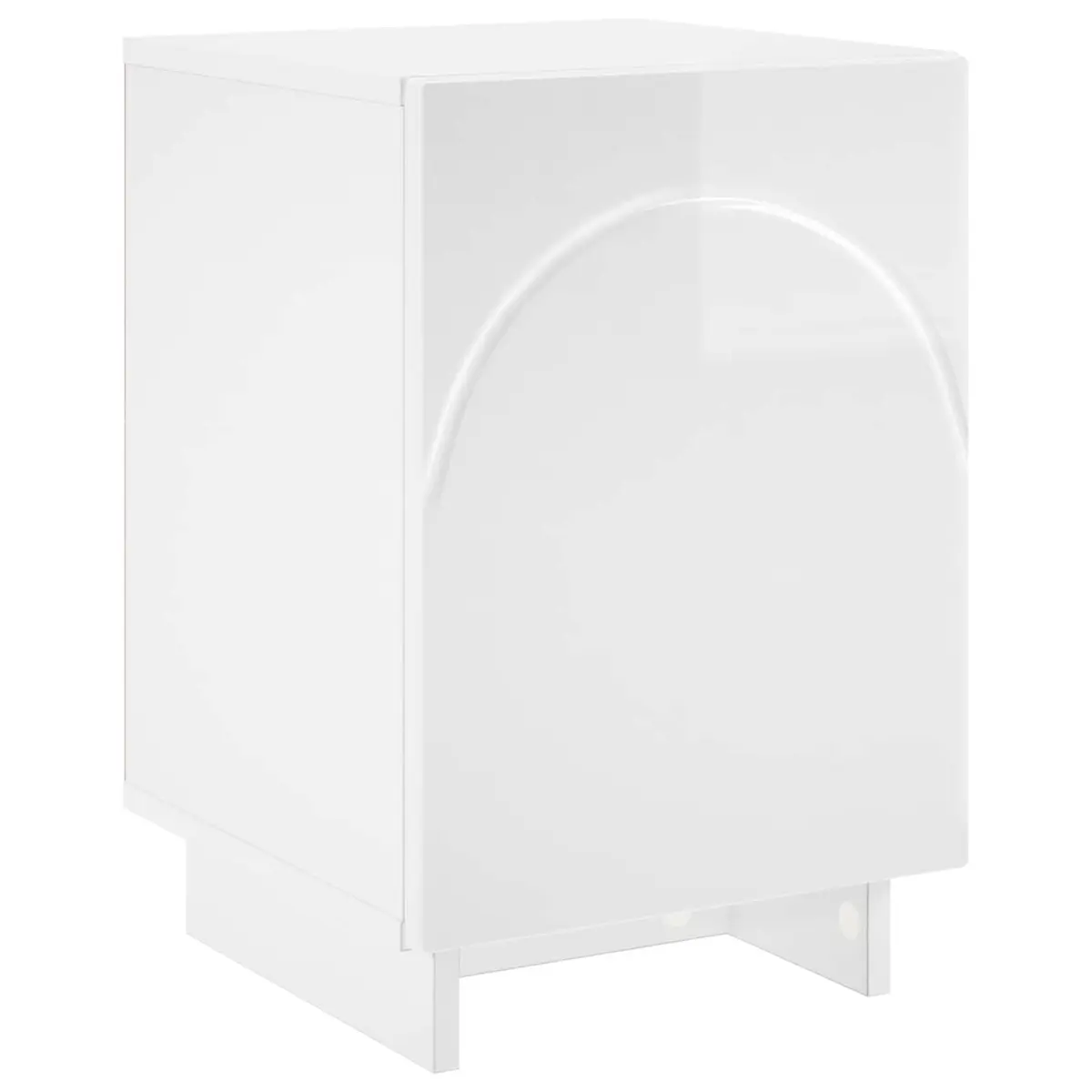 vidaXL Nattbordskap Høgglans hvit 33,5 x 34,5 x 50 cm Konstruert tre