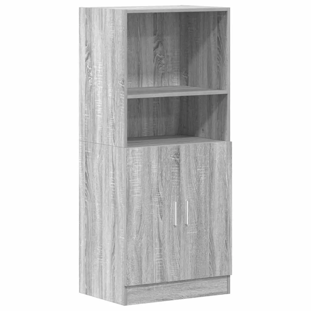 vidaXL Kjøkkenskap grå sonoma 57x41,5x131,5 cm konstruert tre