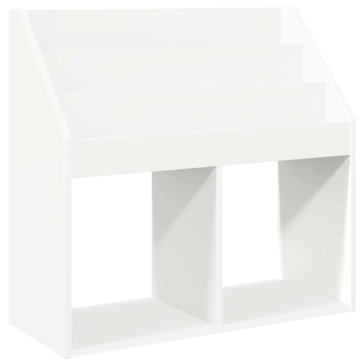 vidaXL Barneskrivebokhylle Hvit 72,5 x 29,5 x 69 cm Konstruert tre