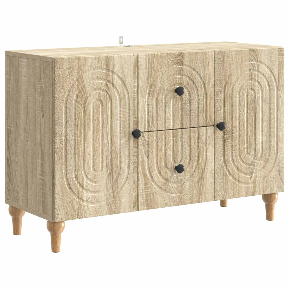 vidaXL TV-skap med skuff Sonoma eik 89 x 34,5 x 60 cm Konstruert tre