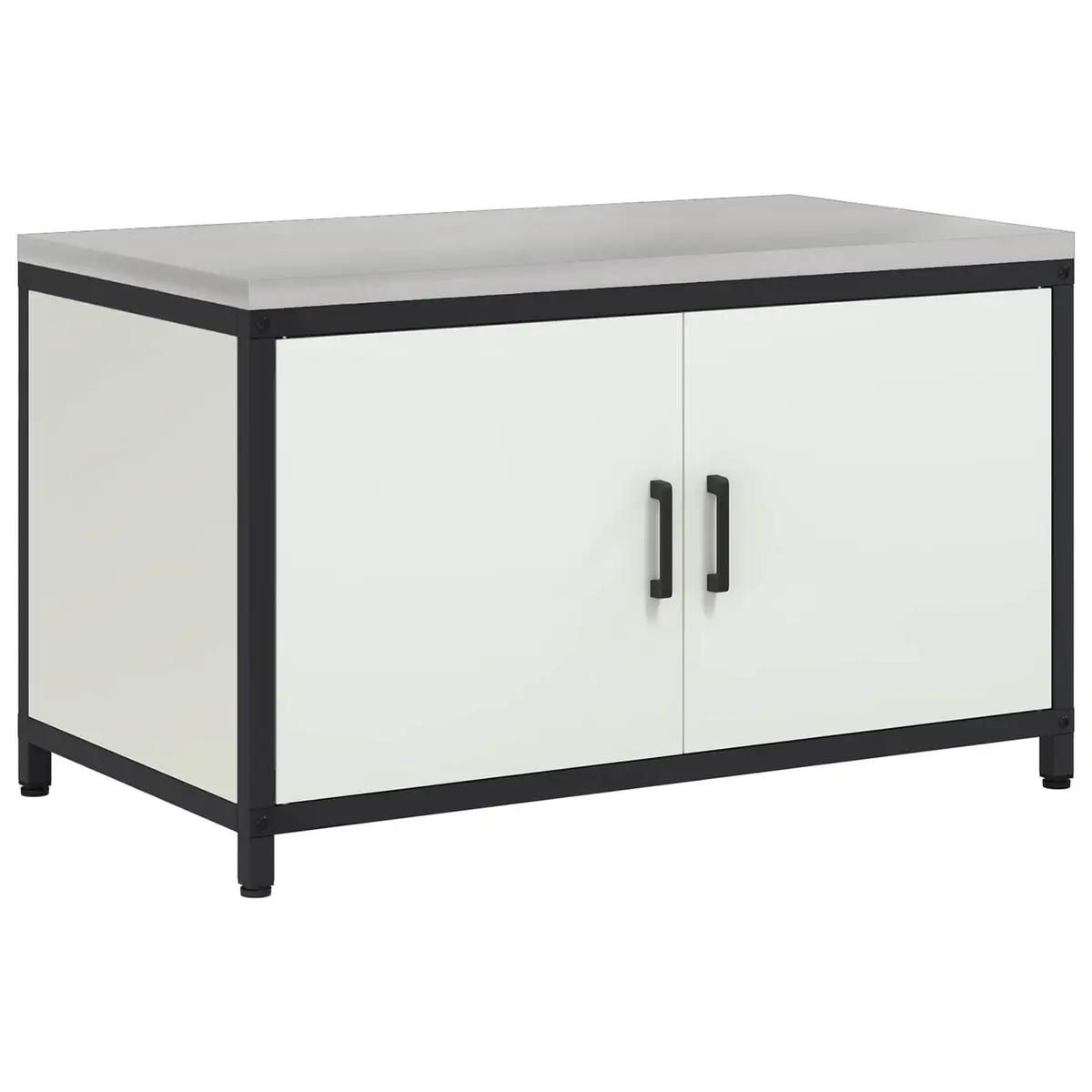 vidaXL Kjøkkenlagringsskap HATTEM Hvit 90 x 50 x 53 cm Stål