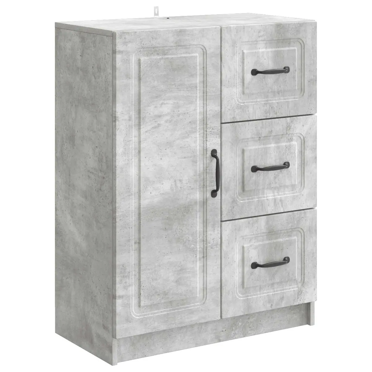 vidaXL Serviesskap Betonggrå 66 x 34,5 x 87 cm Konstruert tre