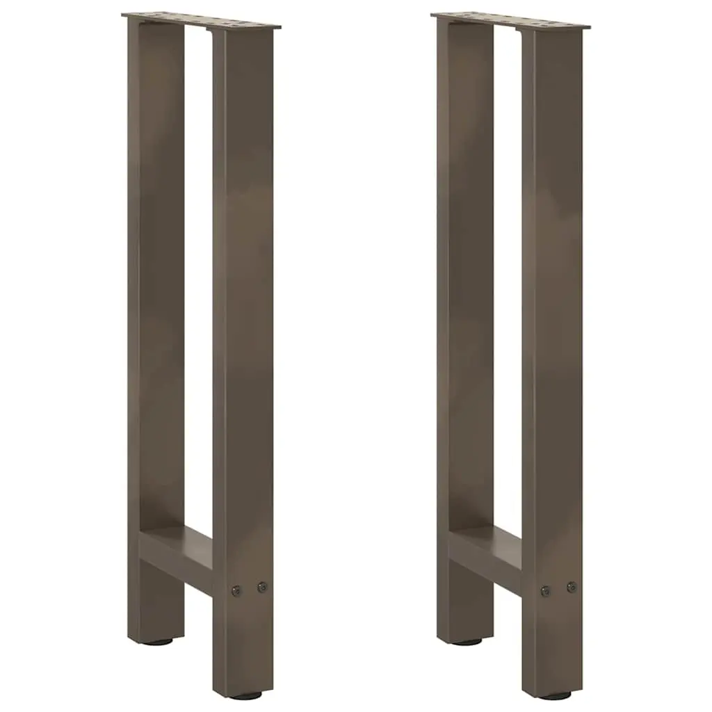 vidaXL Konsollbordben naturstål 2 stk 38 x (72-73) cm stål