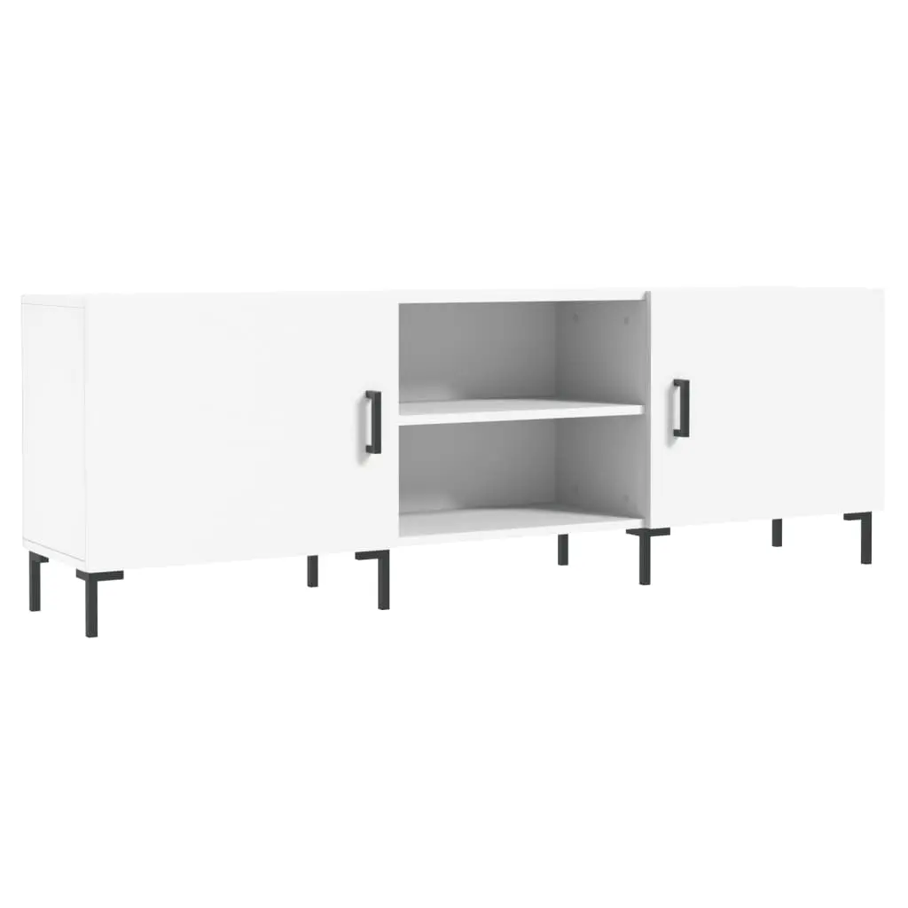 vidaXL TV-benk hvit 150x30x50 cm konstruert tre