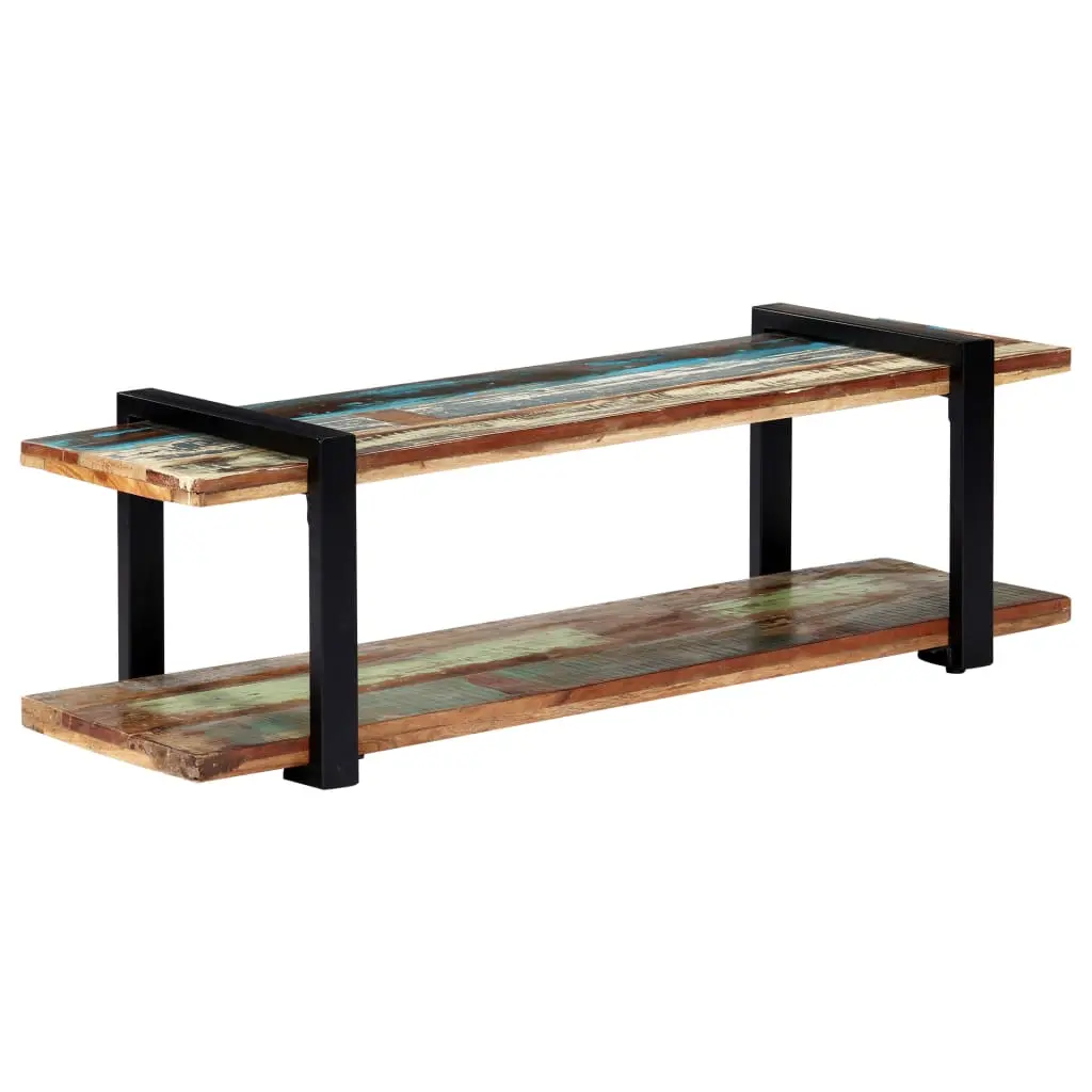 vidaXL TV-benk 130x40x40 cm gjenvunnet heltre