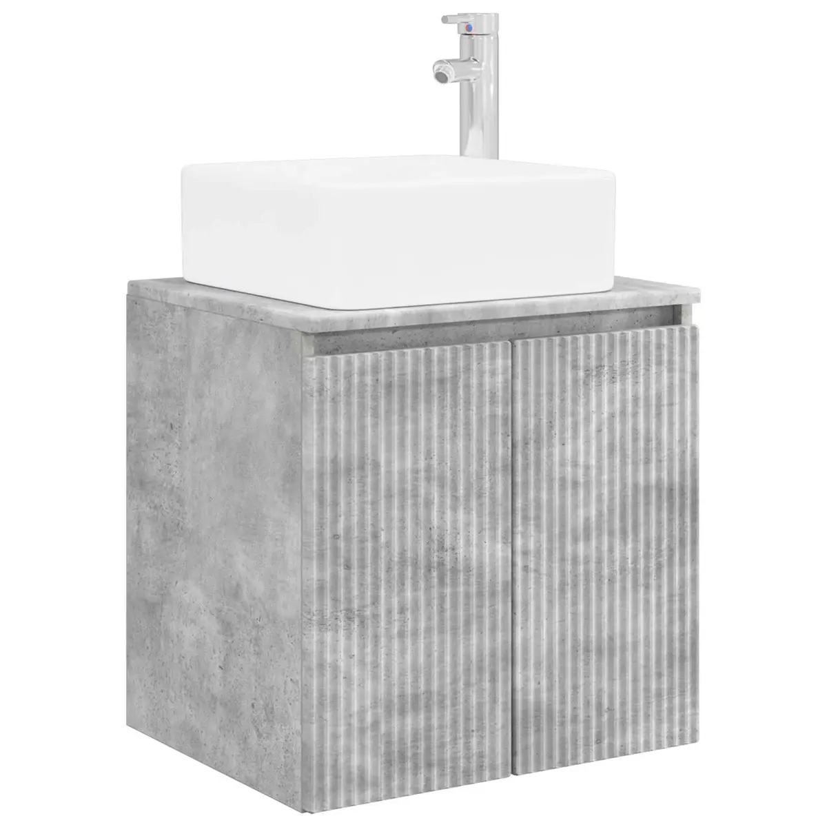 vidaXL Vegghengt vaskeservant Betonggrå 53 x 35 x 63 cm Konstruert tre