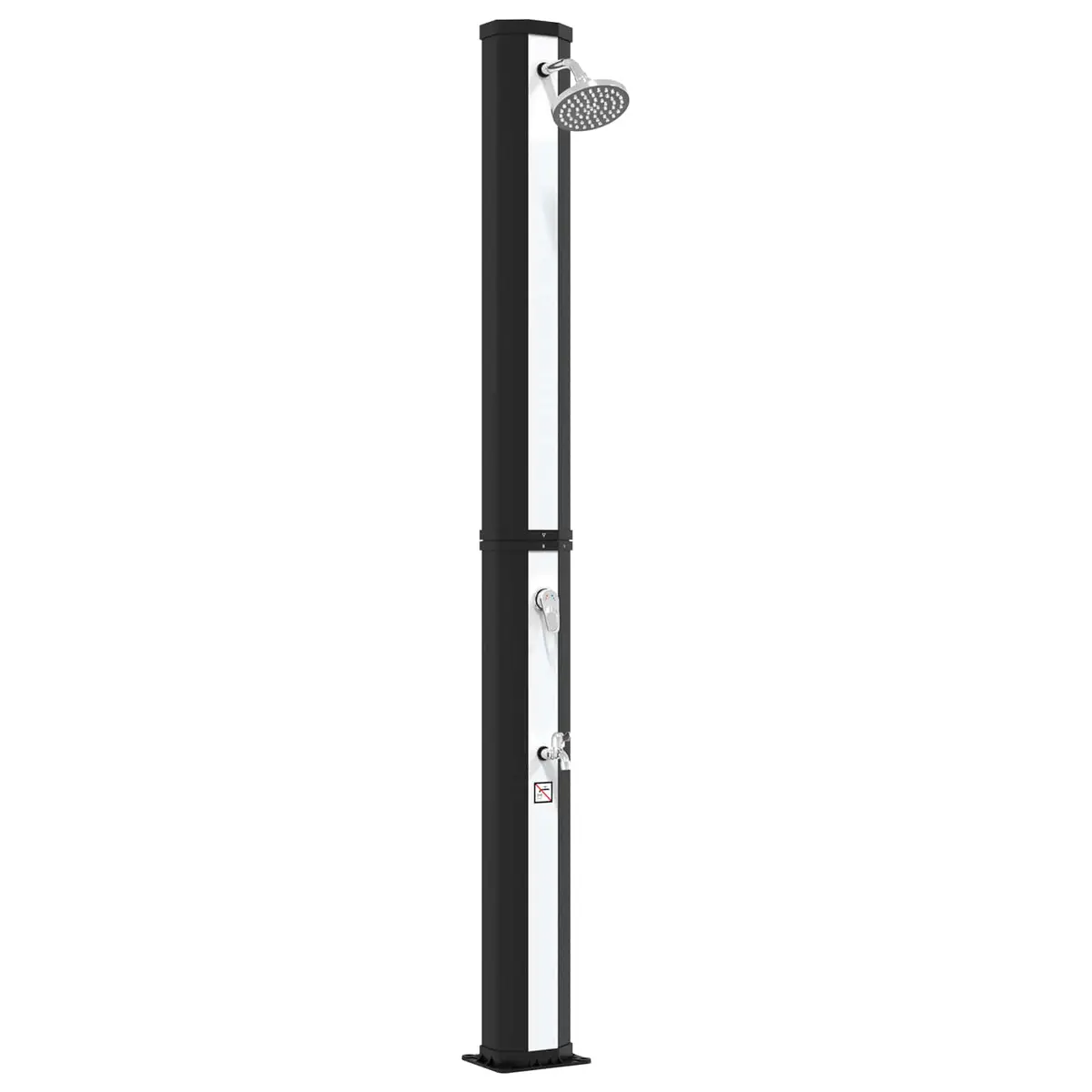 vidaXL SolDusj med dusjhode og kran 40 l PVC, ABS, Sinklegering
