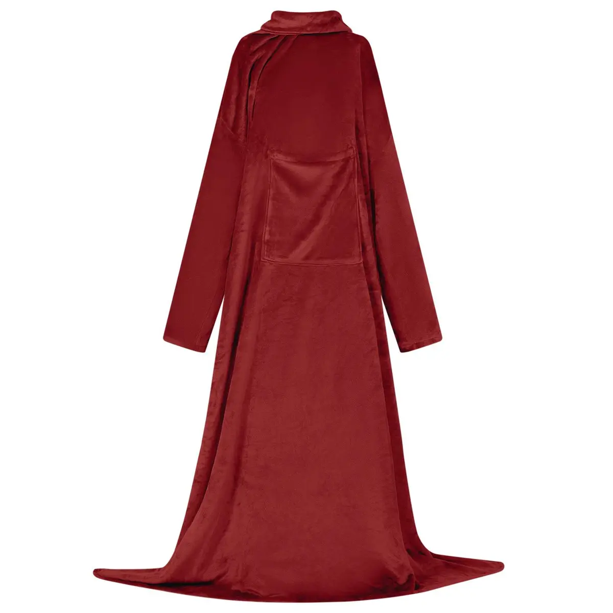 vidaXL Teppe-hettegenser Bordeaux Rød F Flanell