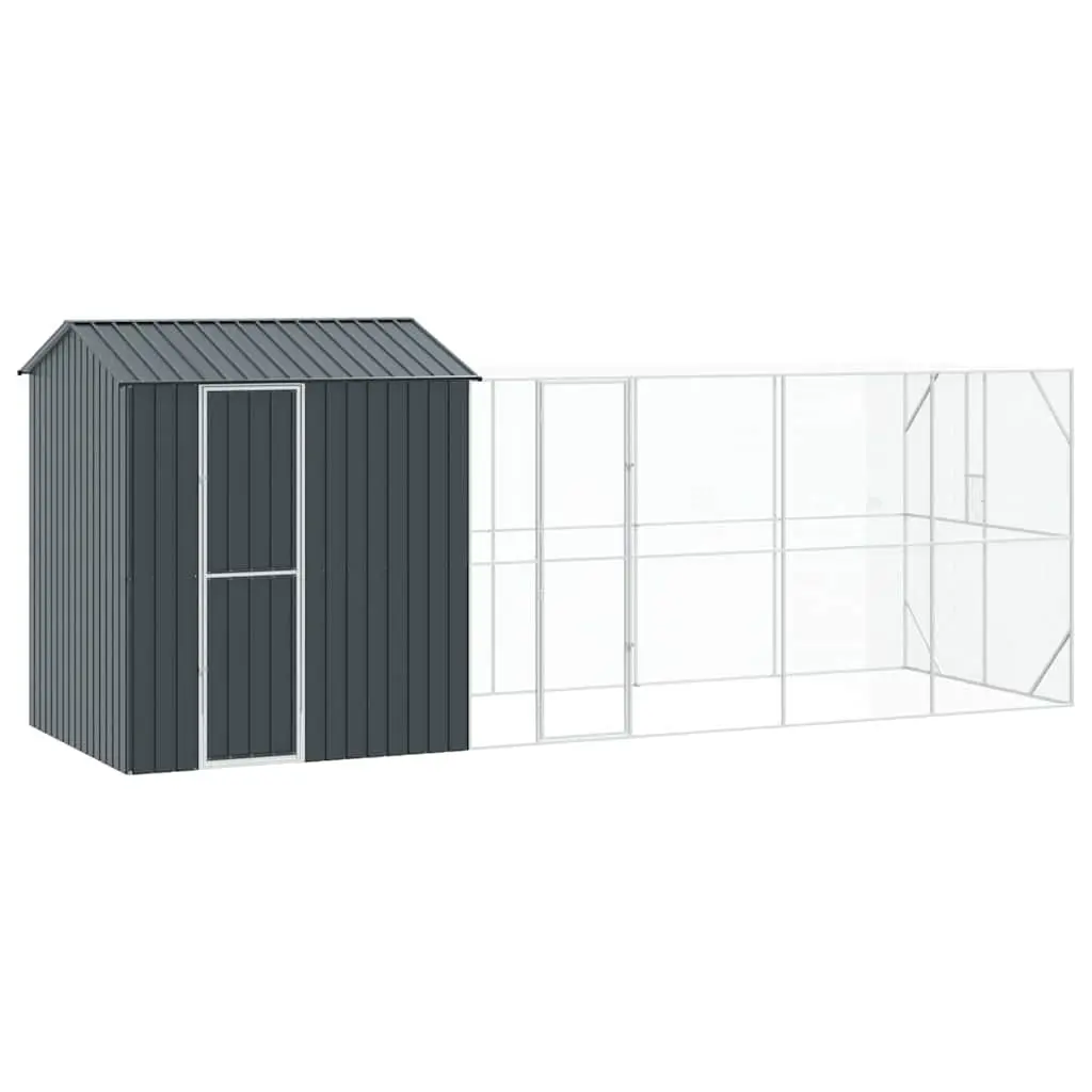 vidaXL Fuglebur Antrasitt 621 x 208 x 247 cm Galvanisert Stål