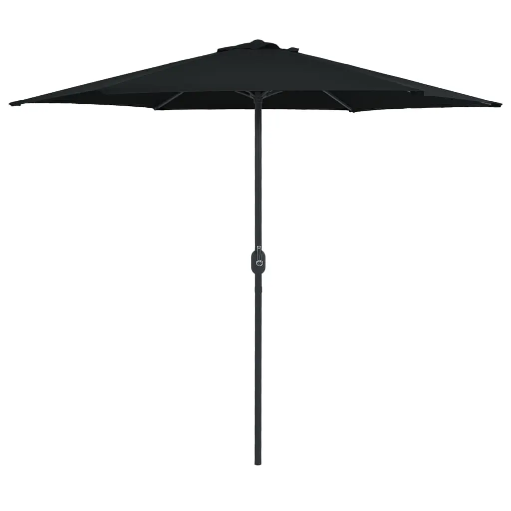 vidaXL Hageparasoll med aluminiumsstang 270x246 cm svart