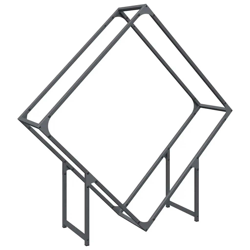 vidaXL Vedstativ antrasitt 100x25x100 cm kaldvalset stål