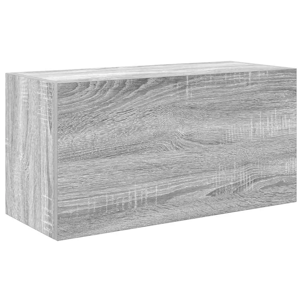 vidaXL Veggskap til baderom grå sonoma 60x25x30 cm konstruert tre