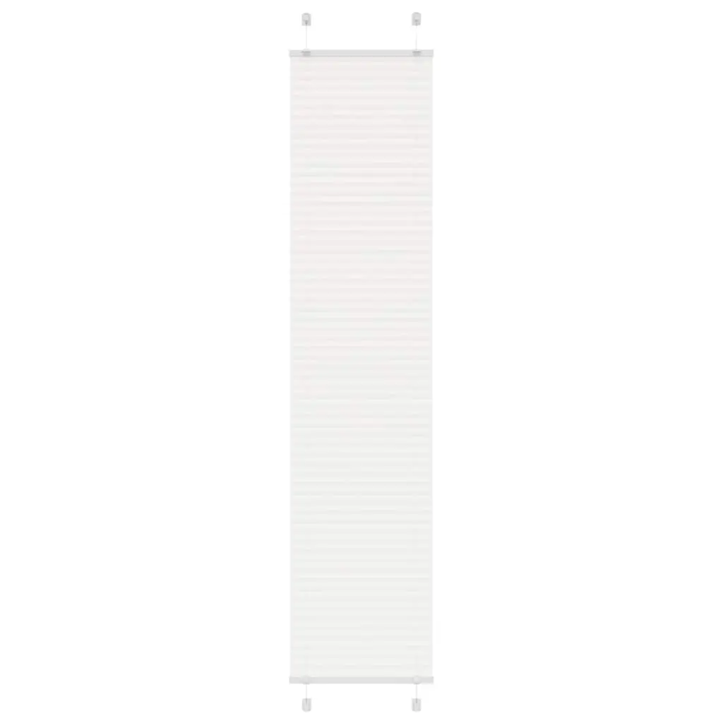 vidaXL plisségardin Hvit 40x200 cm Stoff Bredde 39,4 cm Polyester