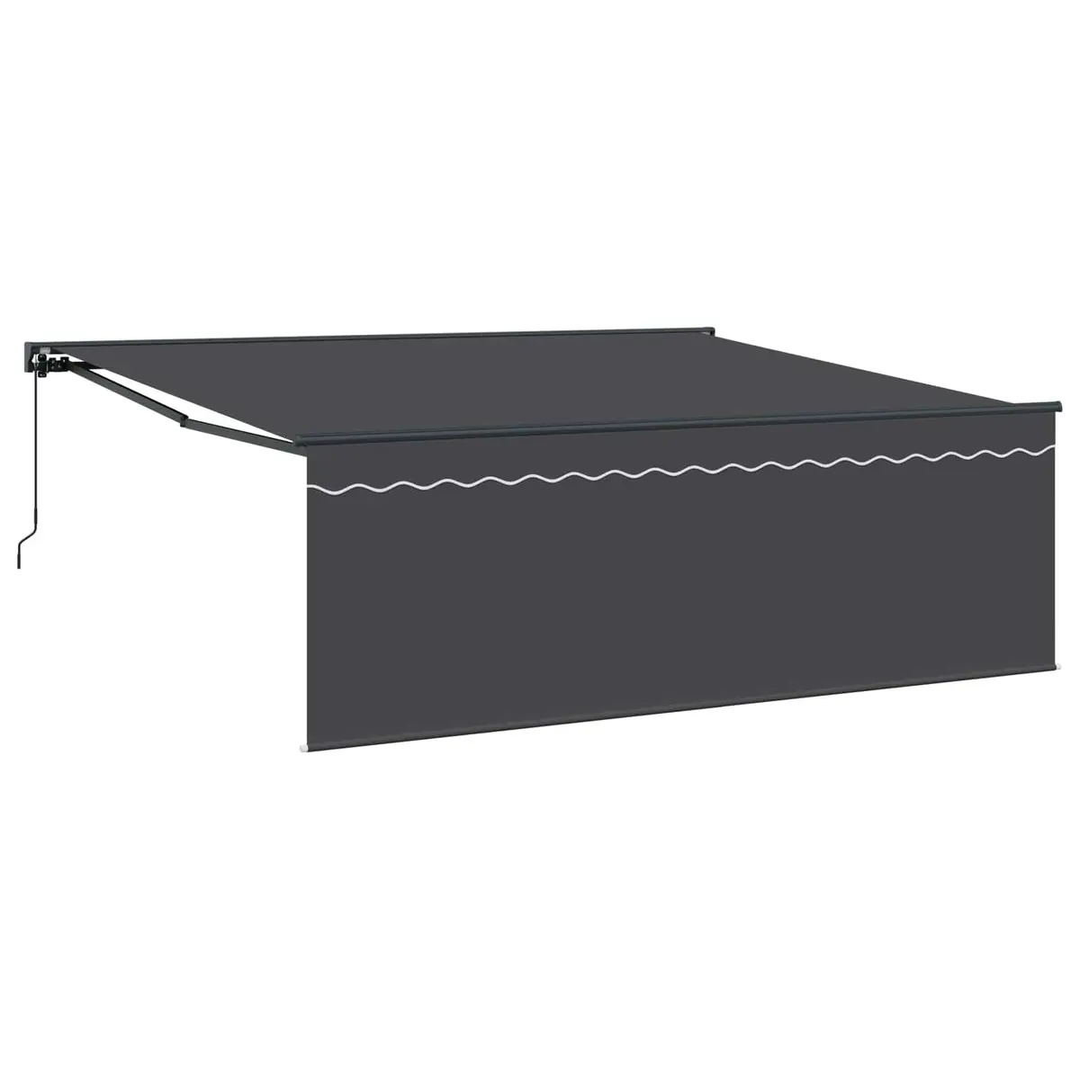 vidaXL Markiseramme Gul og hvit 350 x 250 cm Polyester med PU-belegg