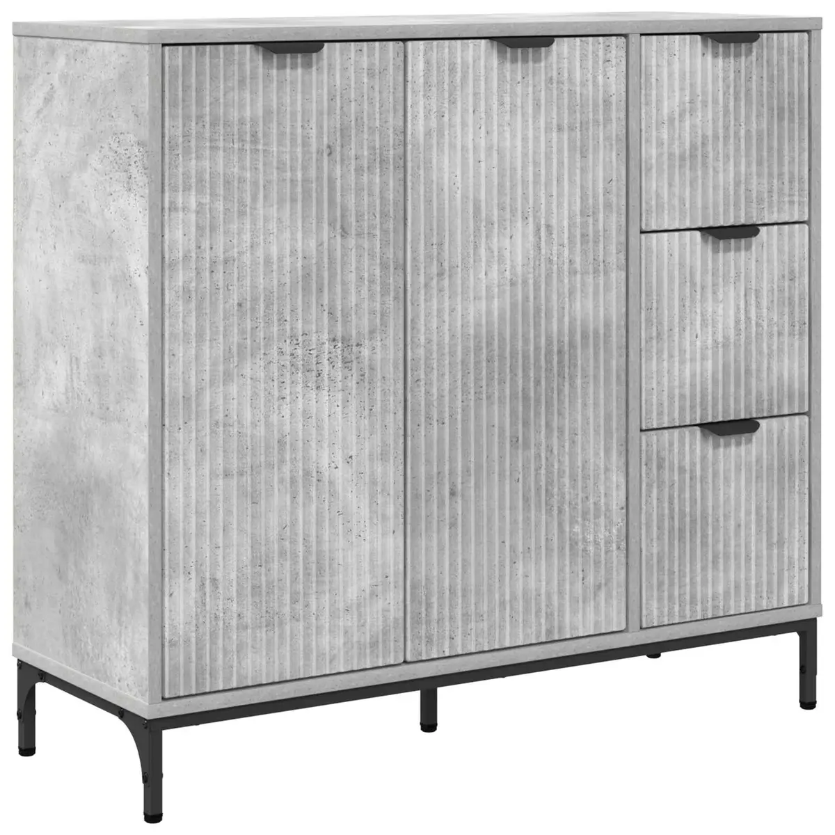 vidaXL Serviesskap Betonggrå 89,5 x 33 x 82 cm Konstruert tre