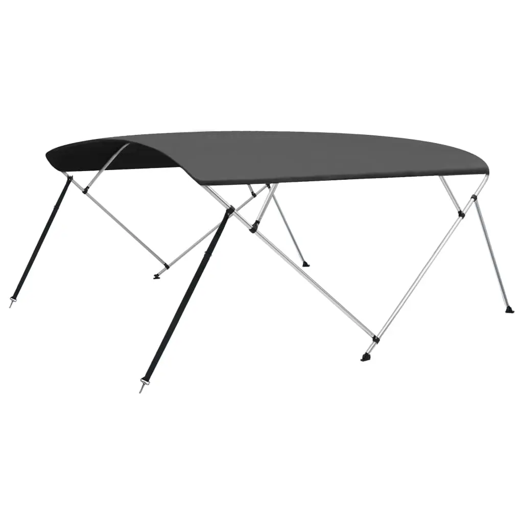 vidaXL Biminitopp 4-buet antrasitt 243x(230-244)x137 cm