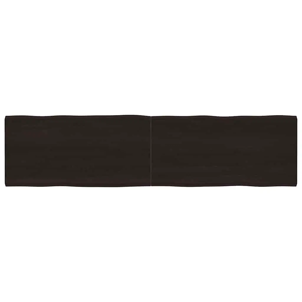 vidaXL Bordplate mørkebrun 200x50x(2-6)cm behandlet heltre naturlig