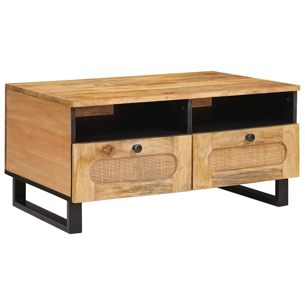 vidaXL Kaffebord Artisan Eik 80 x 54 x 40 cm Massiv mango tre