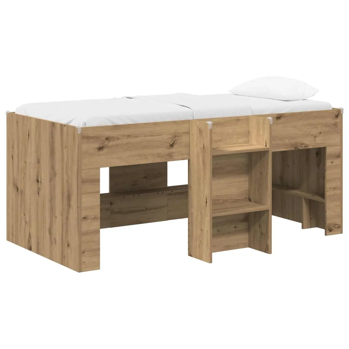 vidaXL Barnas Høye Sengramme Artisan eik 80 x 160 cm Konstruert tre
