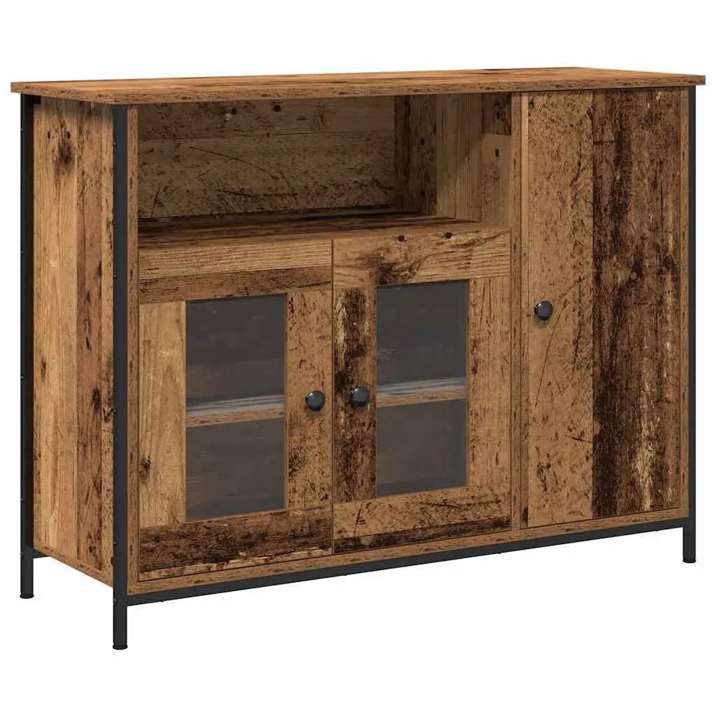 vidaXL Serviesskap Gammelt tre 100 x 35 x 75 cm
