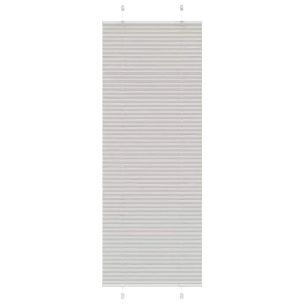vidaXL plisségardin lys grå 70x200 cm Stoff Bredde 69,4 cm Polyester