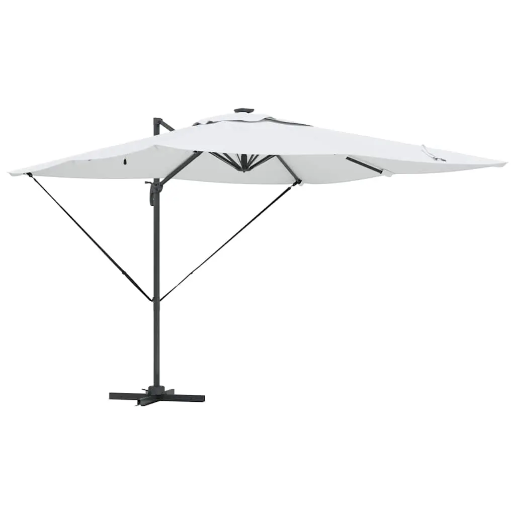 vidaXL Parasoll sand 286 x 284 x 270 cm Aluminium og polyester