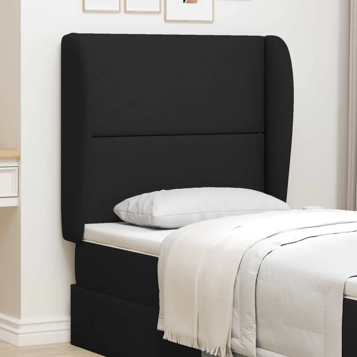 vidaXL Hodegjerde Øre Svart 80 x 23 x 6 cm stoff