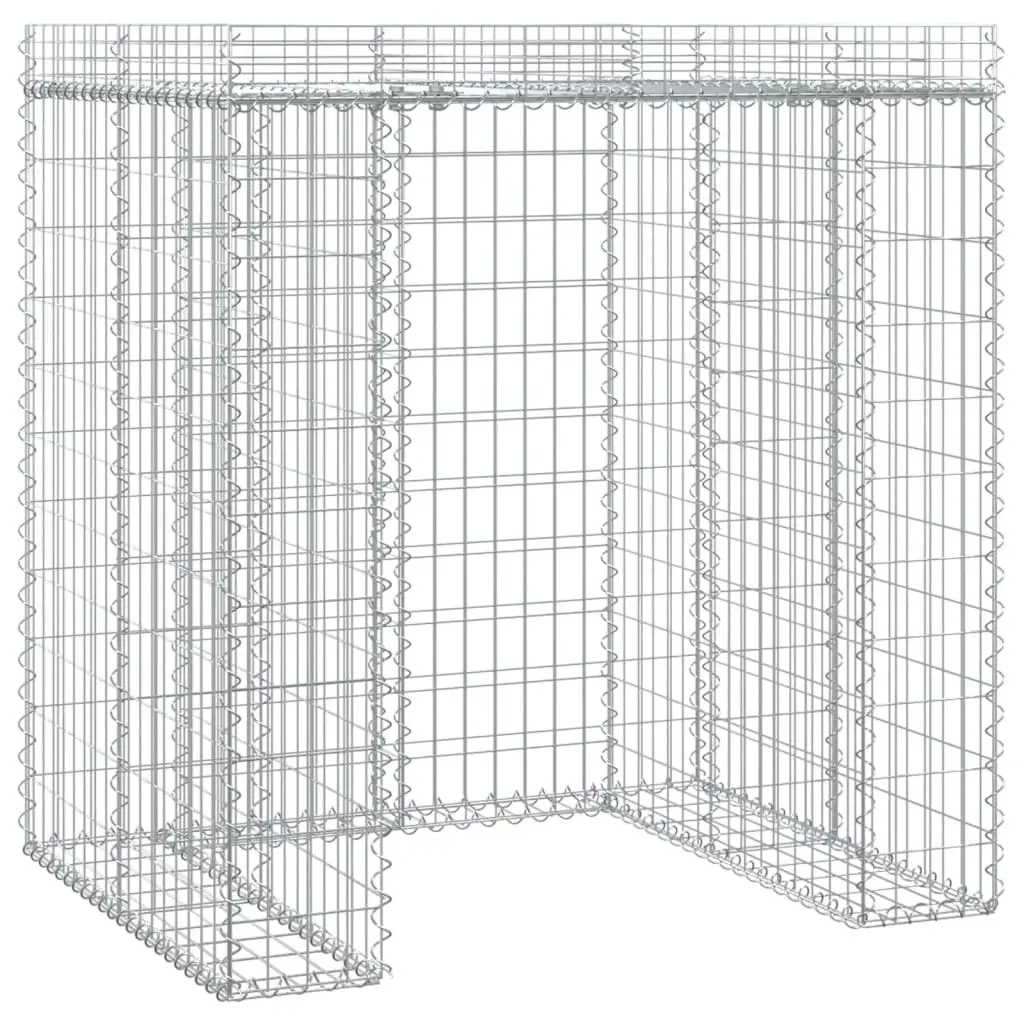 vidaXL Gabionvegg for søppelkasse 110x91x120 cm galvanisert jern