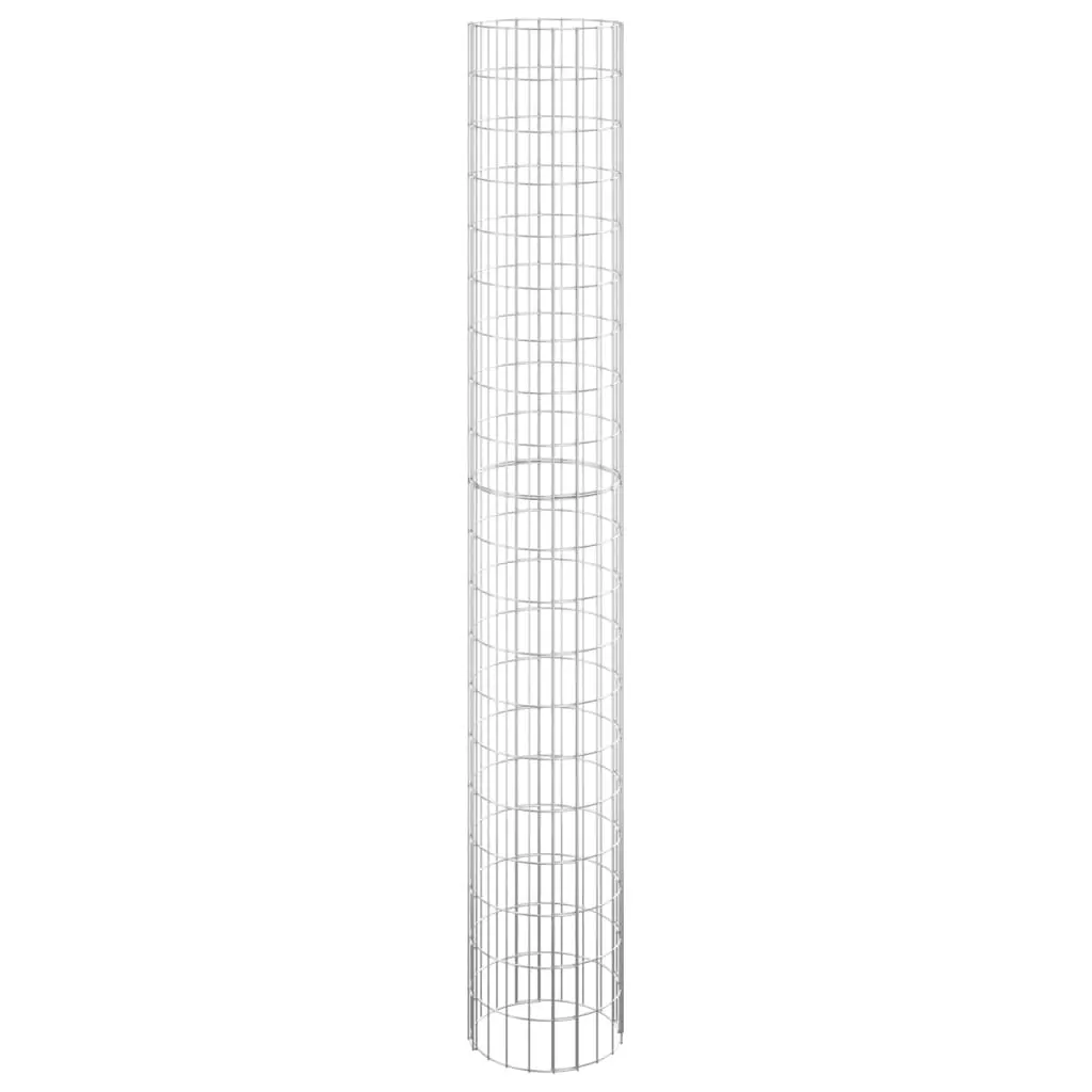 vidaXL Sirkulær gabion stolpe galvanisert stål Ø30x200 cm