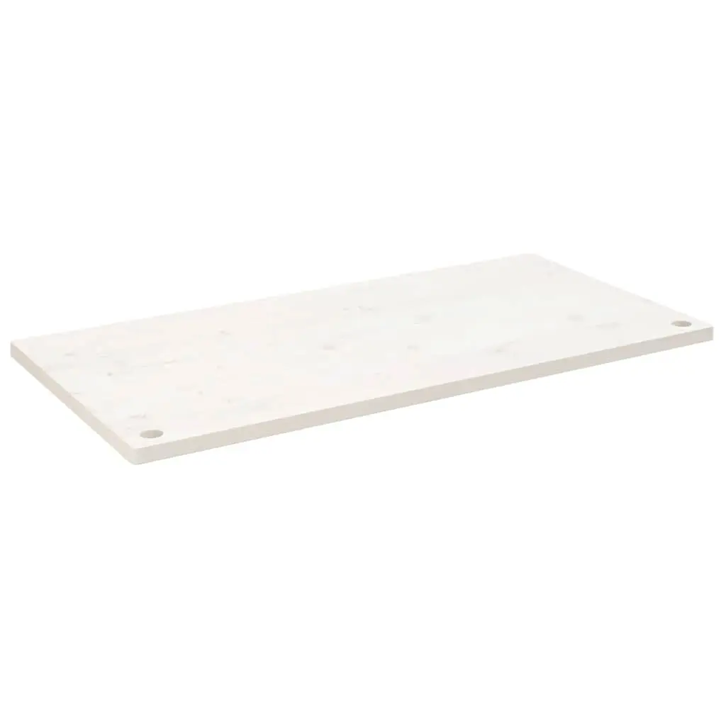 vidaXL Skrivebord hvit 100x50x2,5 cm heltre furu