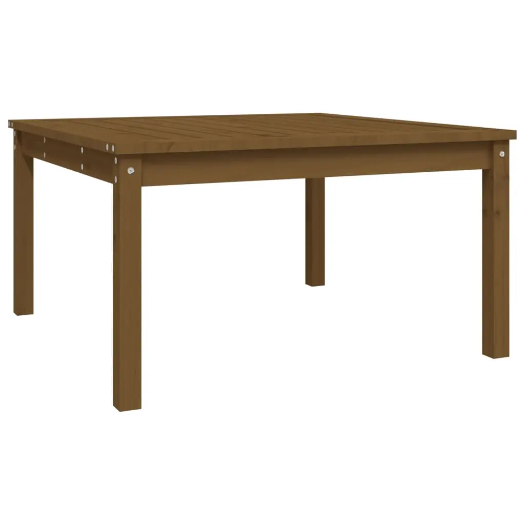 vidaXL Hagebord honningbrun 82,5x82,5x45 cm heltre furu