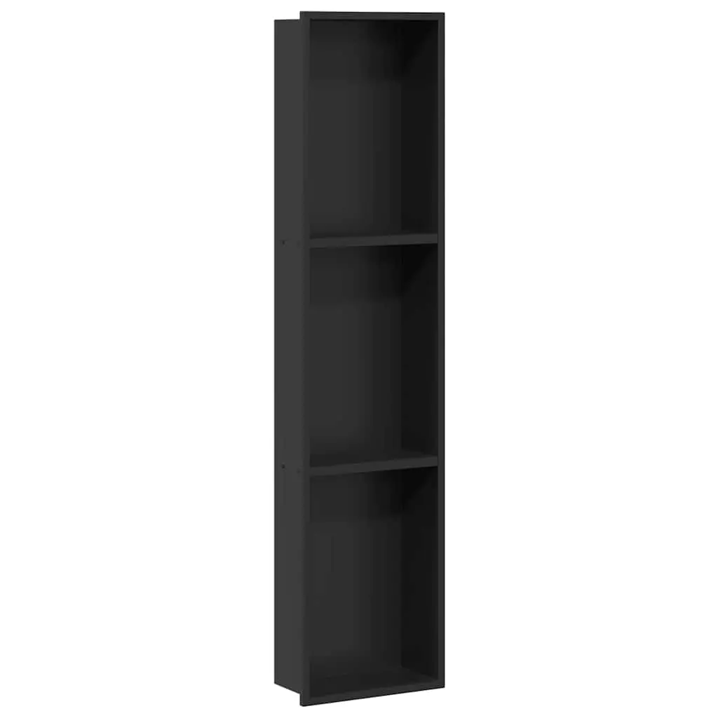 vidaXL Dusjniche Svart 90 x 20 x 9,5 cm Rustfritt stål