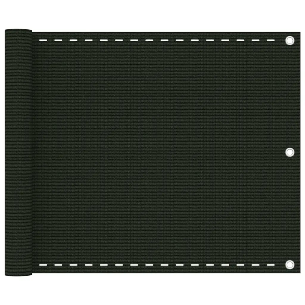 vidaXL Balkongskjerm mørkegrønn 75x600 cm HDPE