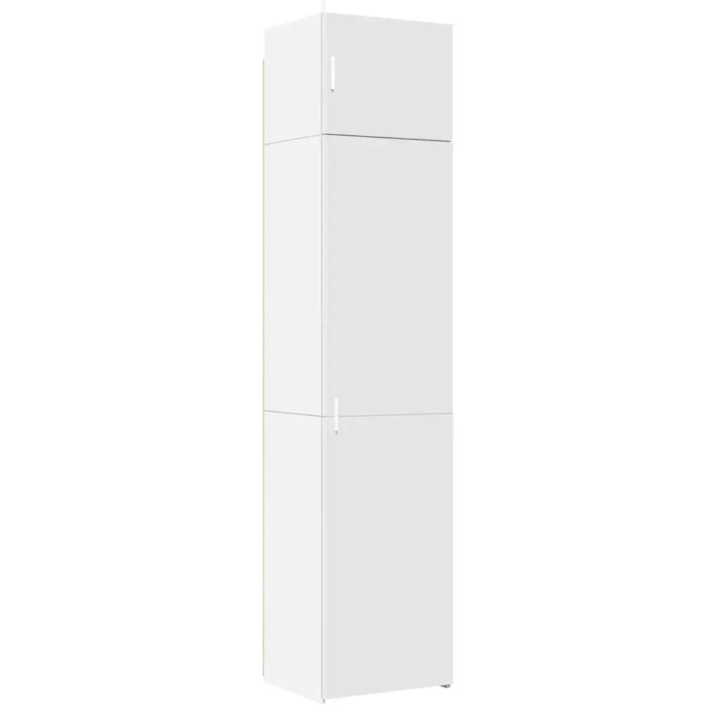 vidaXL Smalt oppbevaringsskap hvit 50x42,5x225 cm konstruert tre