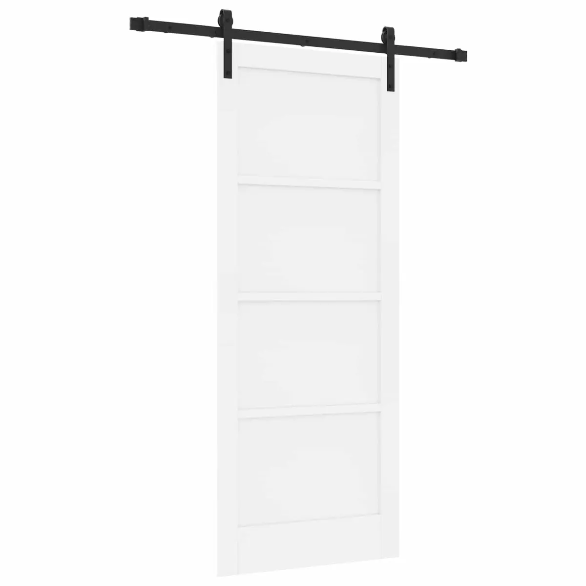 vidaXL Skyvedør Hvit 83 x 202 cm Heltre furu