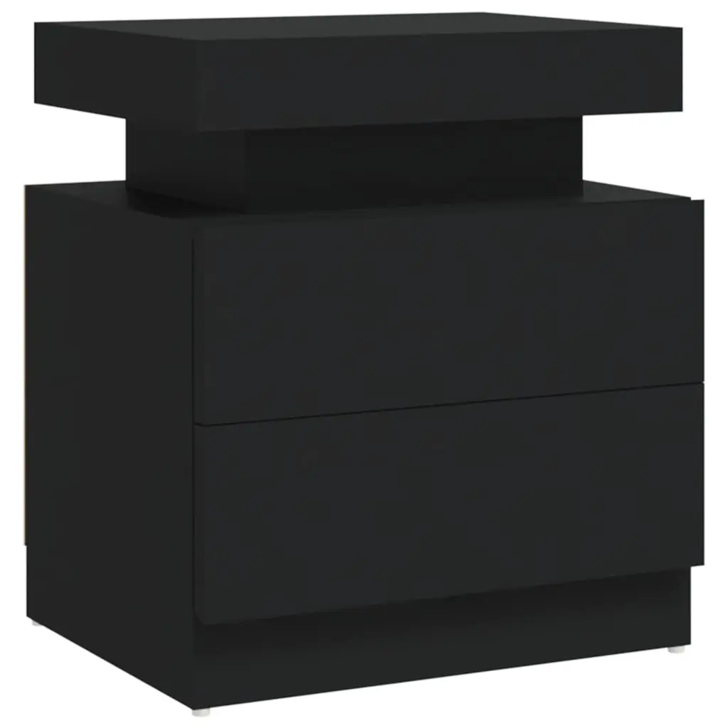 vidaXL Nattbord svart 45x35x52 cm konstruert tre