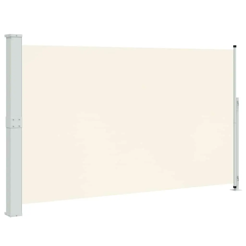 vidaXL Uttrekkbar sidemarkise 180x314 cm kremhvit