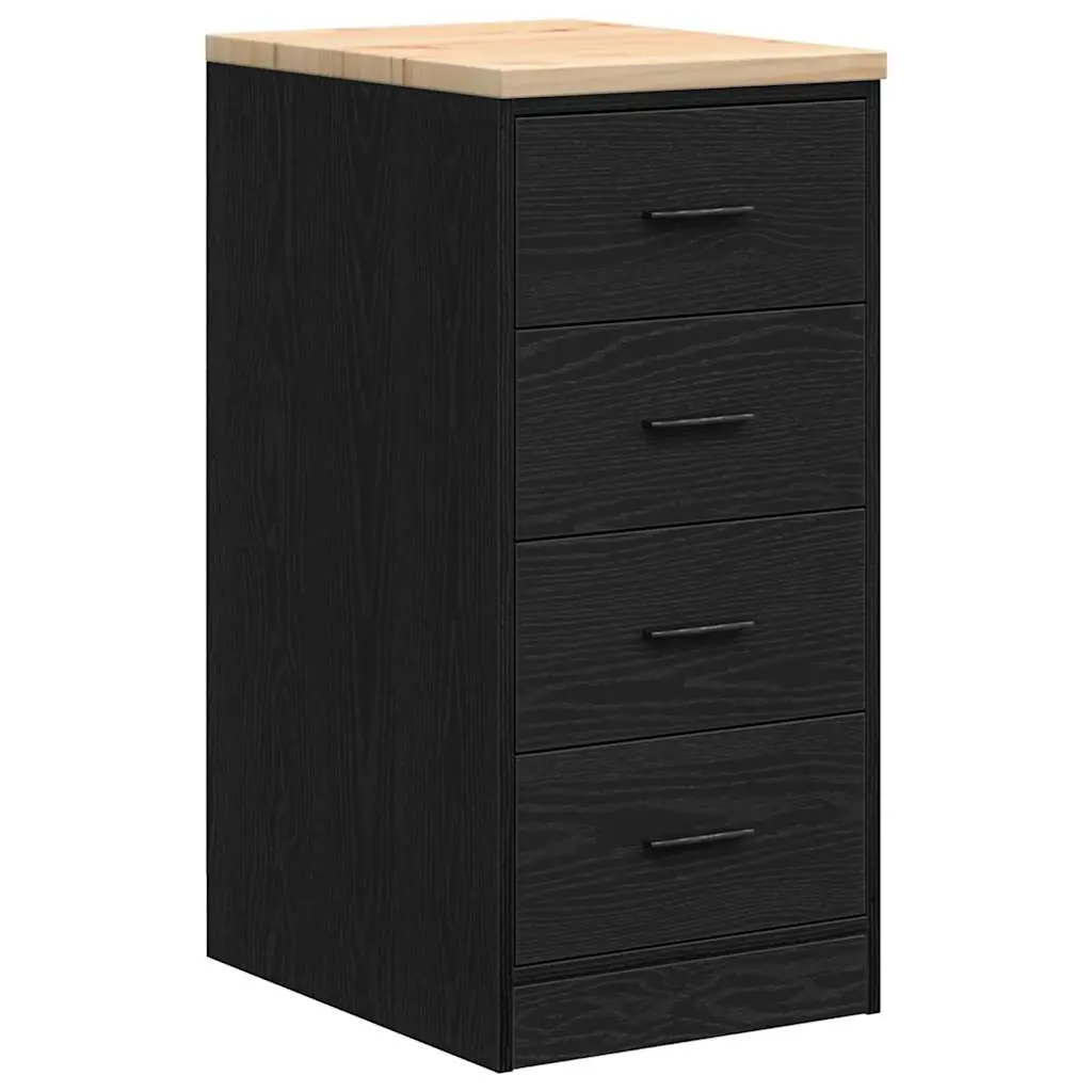 vidaXL Garasje Oppbevaringsskap Sort 40x51x85 cm Heltre Furu