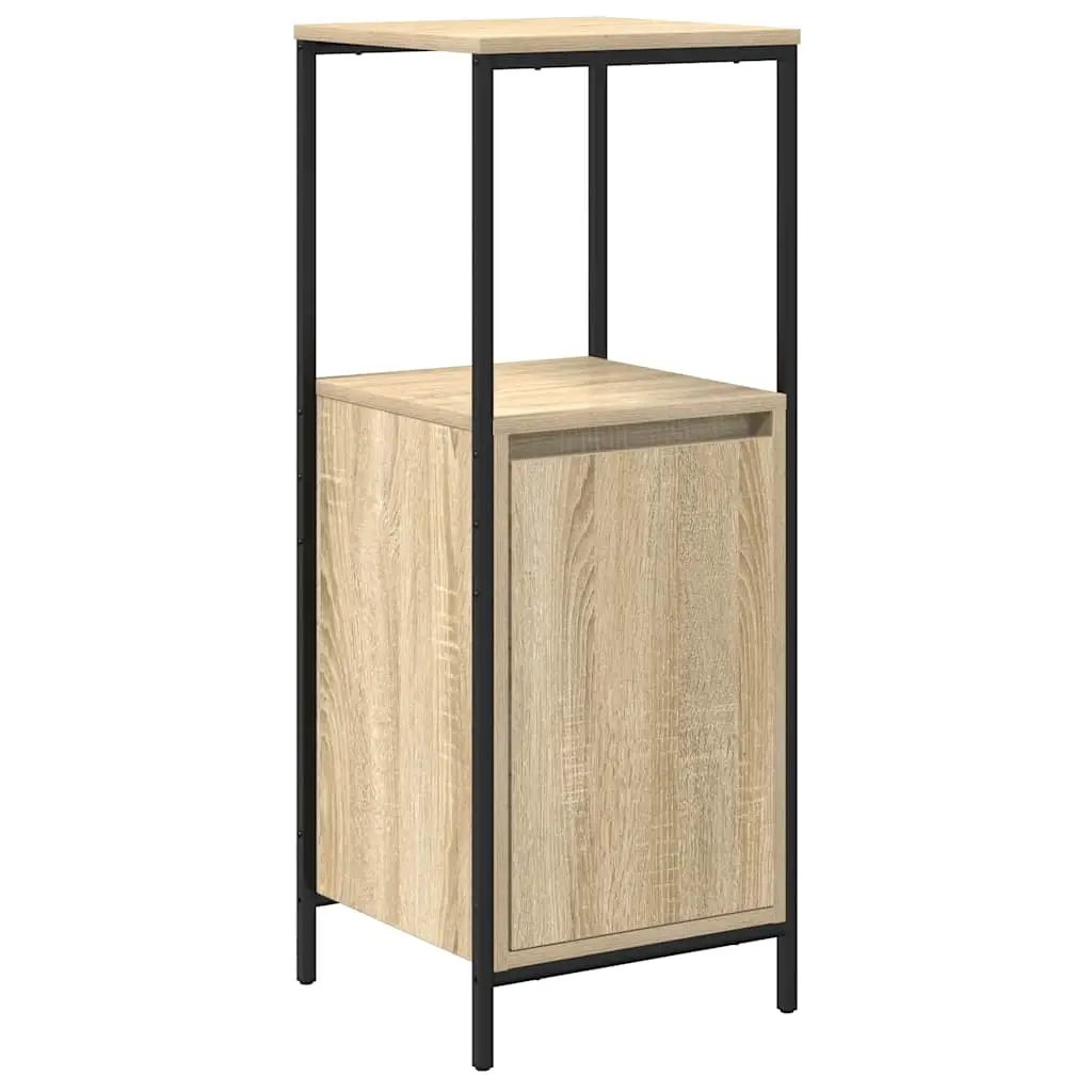 vidaXL Baderomsskap med hyller sonoma eik 36x35x95 cm