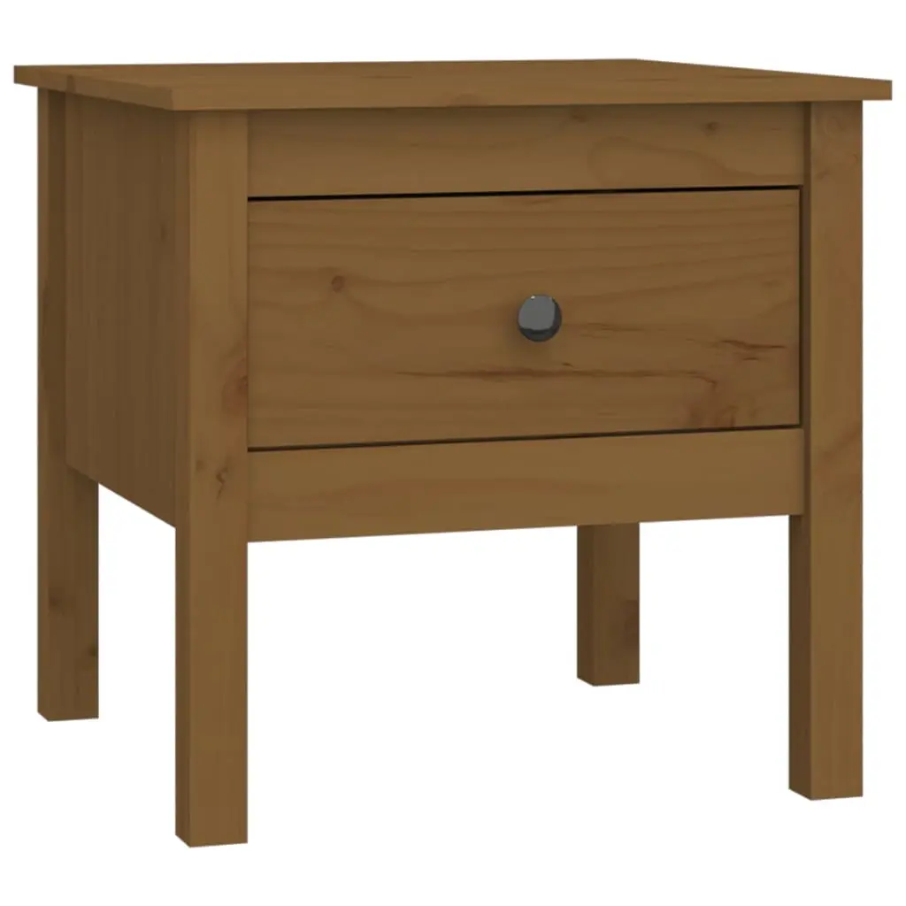 vidaXL Sidebord honningbrun 50x50x49 cm heltre furu