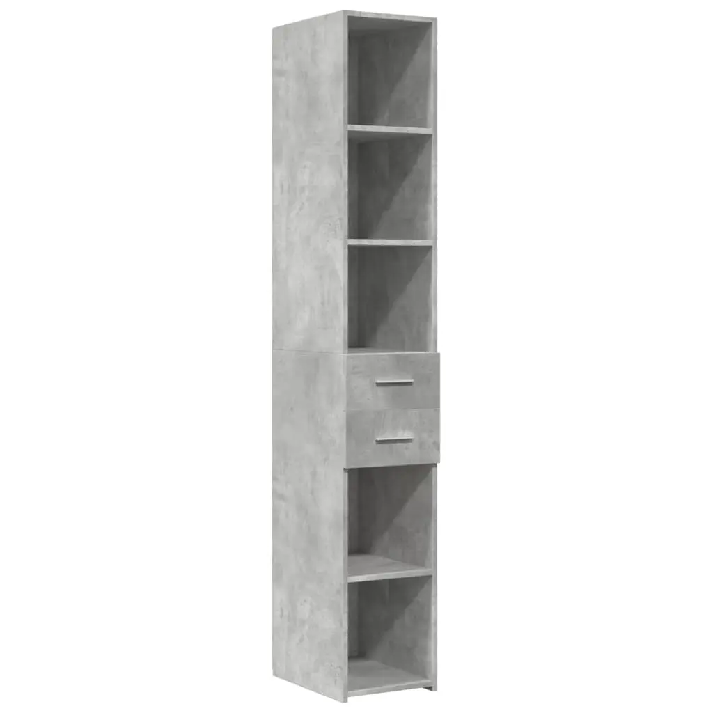 vidaXL Hylle betonggrå 30x42,5x185 cm konstruert tre