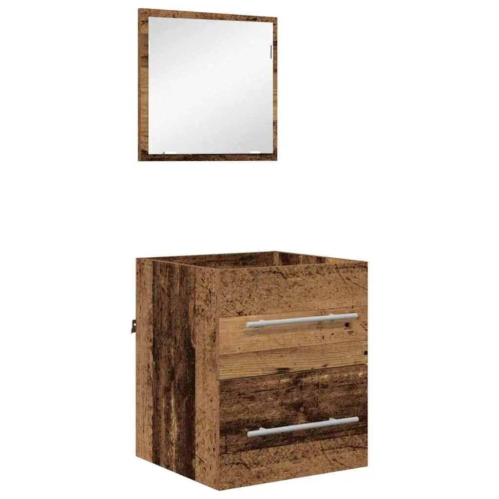 vidaXL Baderomsinnredningssett med skuff Brun 41 x 38,5 x 48 cm