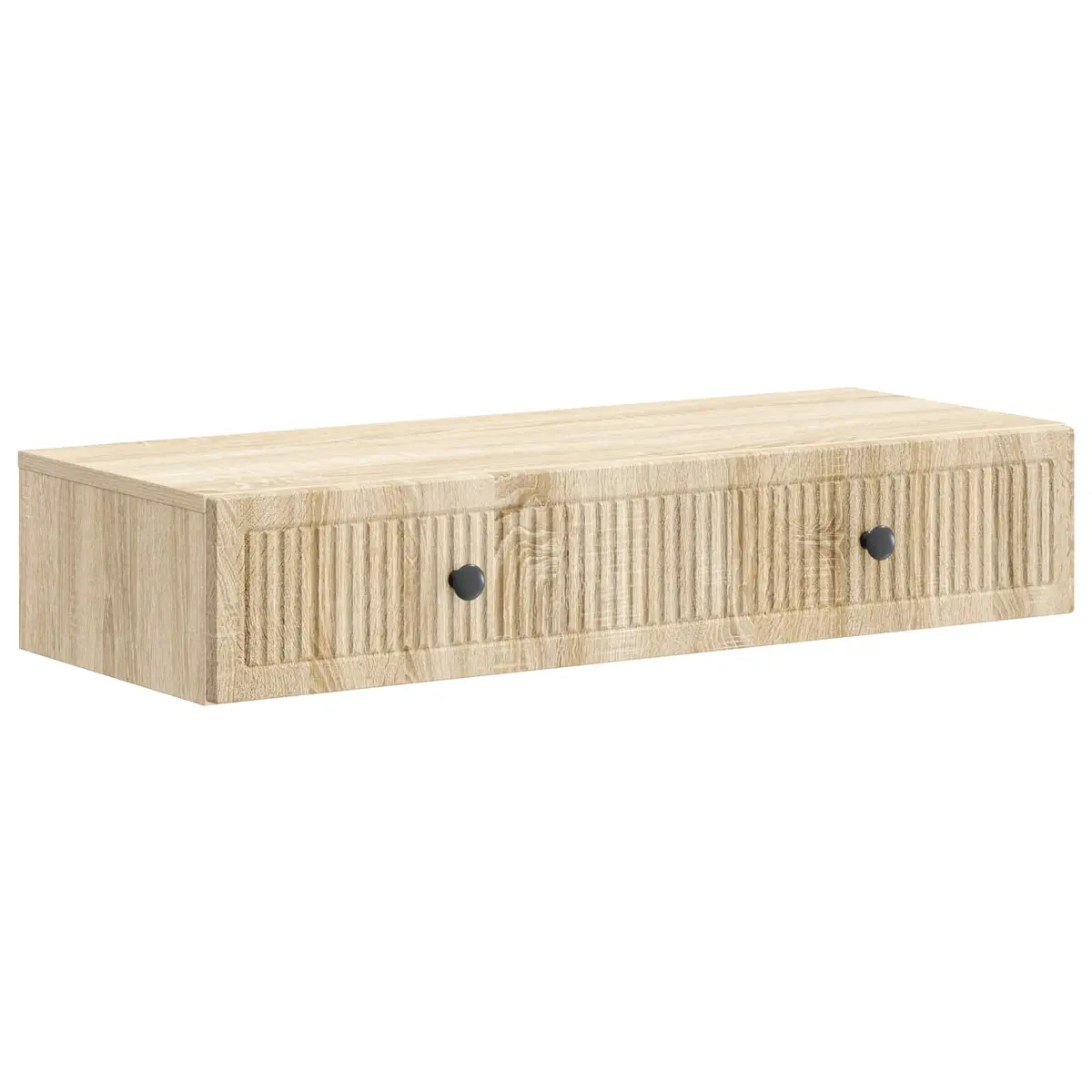 vidaXL Vegghengt Sidebord Sonoma eik 87,5 x 34,5 x 17 cm